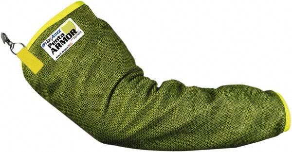 Cut-Resistant Sleeves: Size L, SuperFabric, Green & Yellow, ANSI Cut A7, Abrasion 4