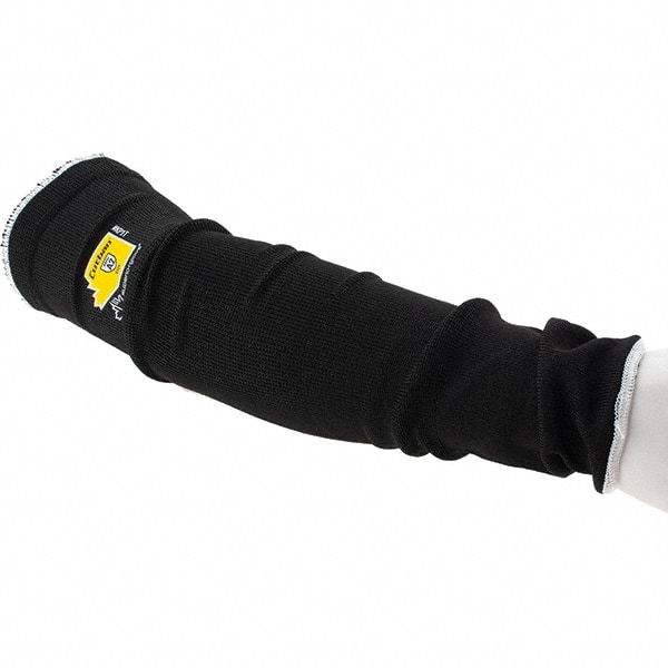 Cut-Resistant Sleeves:  Size Large,  Black,  ANSI Abrasion N/A
