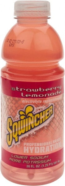 Sqwincher 159030536 Activity Drink: 20 oz, Bottle, Strawberry Lemonade, Ready-to-Drink: Yields 20 oz 