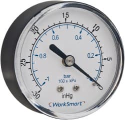 1/4 NPT Thread 0-300 Scale Range WorkSmart 2-1/2" Dial Pressure Gauge Lowe... 