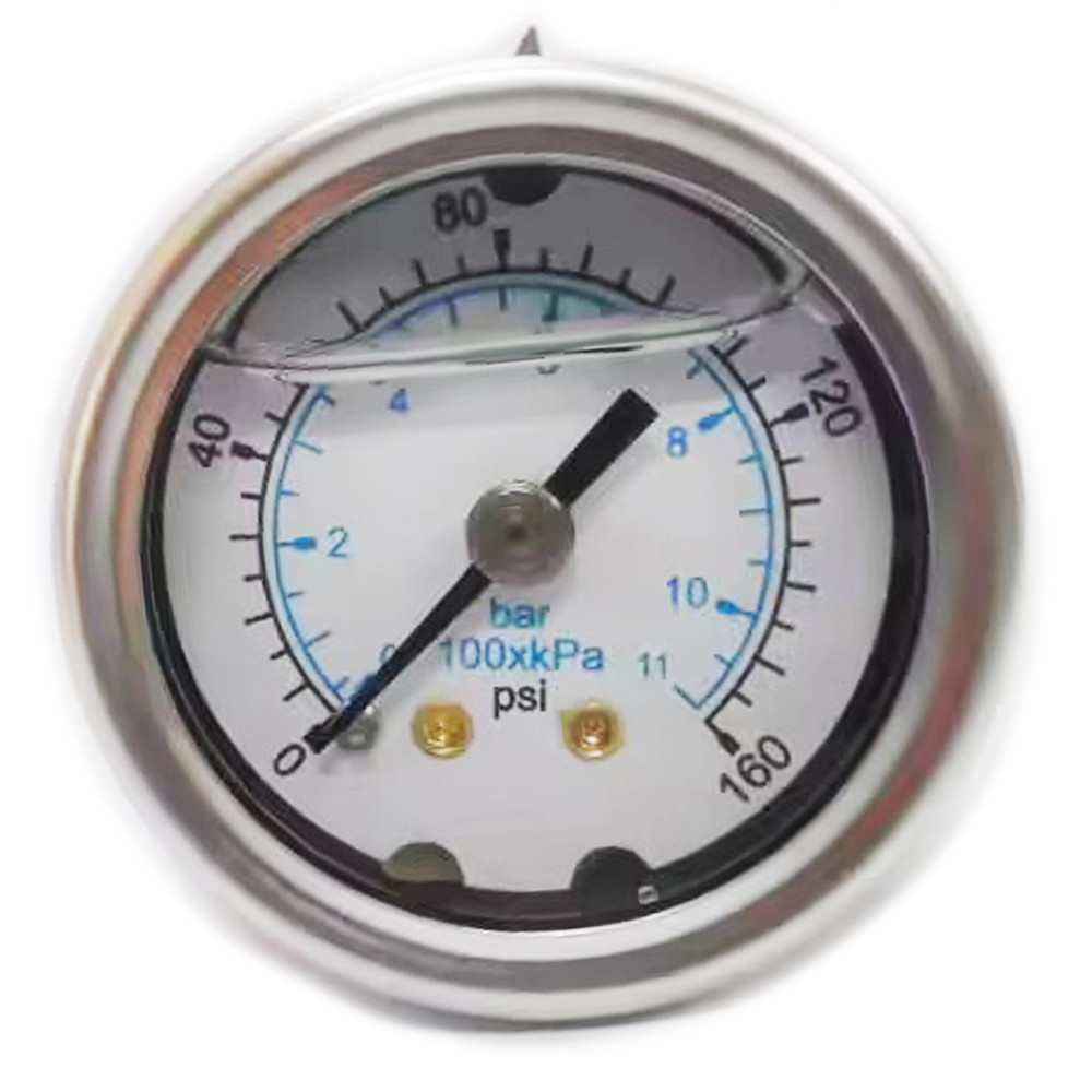 Pressure Gauge: 1-1/2" Dial, 160 psi, 1/8" Thread, NPT, Center Back Mount