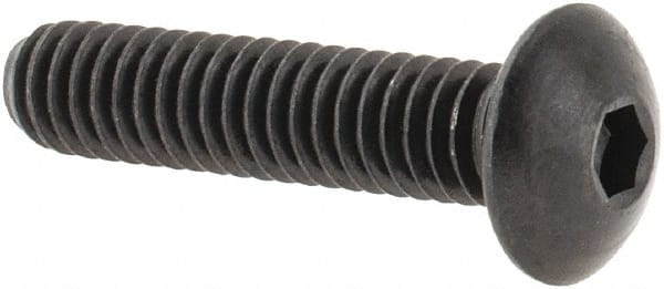Made in USA Button Socket Cap Screw: #8-32 x 3/4, Alloy Steel, Black  Oxide Coated 70680780 MSC Industrial Supply