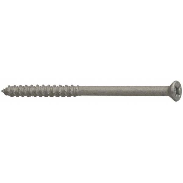 Concrete & Masonry Fastener: 1/4" Dia, 2-1/4" Overall Length, Phillips Drive  - Stainless Steel, Stalgard Finish, Includes Drill Bit 