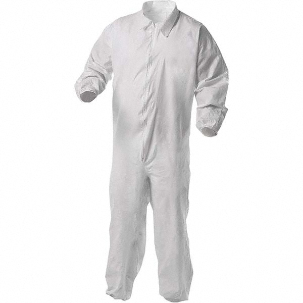 KleenGuard 38932 Disposable Coveralls: Size 3X-Large, Film Laminate, Zipper Closure 