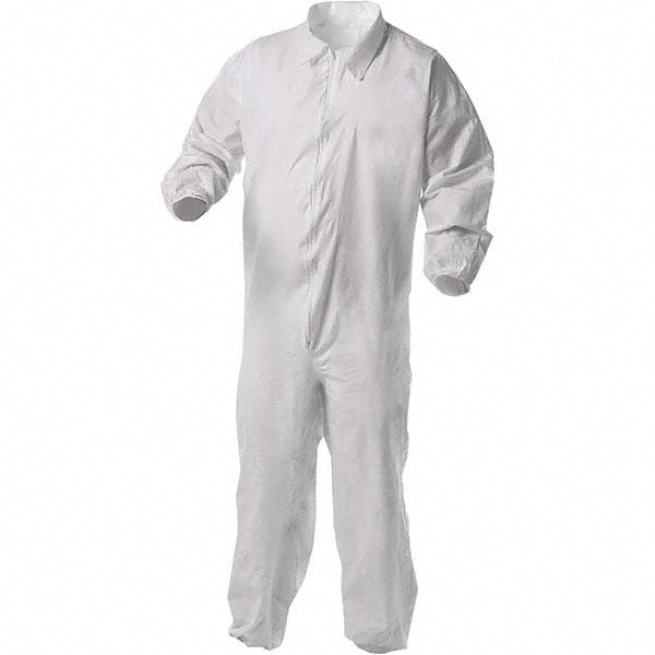 KleenGuard 38930 Disposable Coveralls: Size 2X-Large, Film Laminate, Zipper Closure 