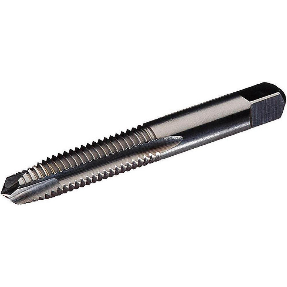 Spiral Point Tap: M8x1.25 Metric, 2 Flutes, Plug Chamfer, 6H Class of Fit, HSS, Bright/Uncoated Coated - 1.1250" Thread Length, 2.7180" OAL, Right Hand, D5, Series 5351