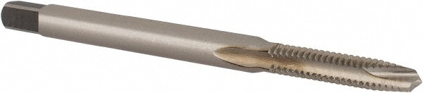 Spiral Point Tap: #4-40 UNC, 2 Flutes, Plug Chamfer, 2B/3B Class of Fit, High-Speed Steel, Bright/Uncoated