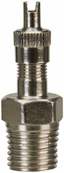 1/4 in NPT Tire Valve: Use with Tires, Tanks, Steel Barrels & Compressors