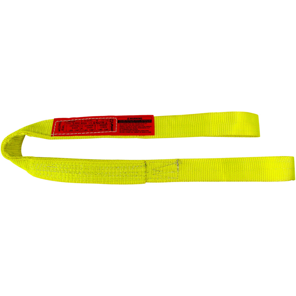 Lift-All - Flat Eye & Eye, Type 3 Web Sling: 12' Long, 4" Wide, 19800 ...