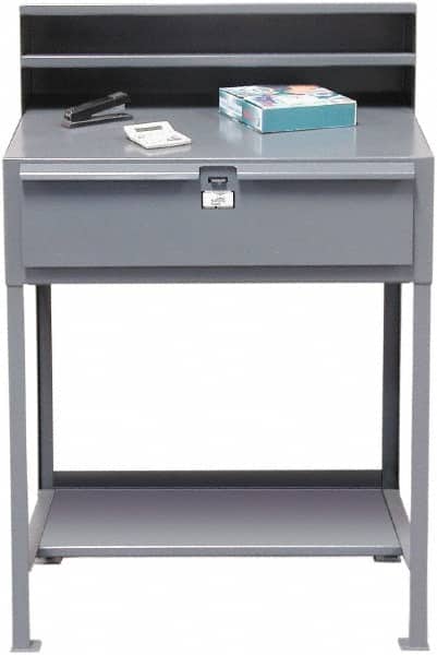Gray Stationary Shop Desks Mscdirect Com