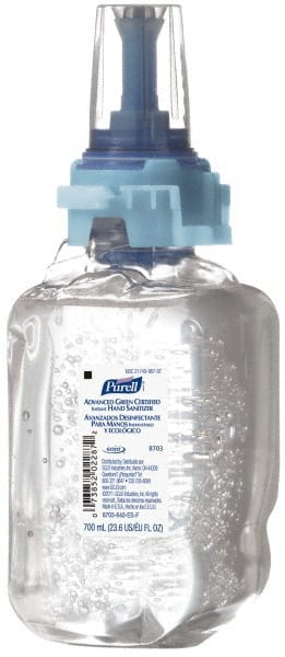 PURELL. 8703-04 Hand Sanitizer: Gel, 700 mL, Dispenser Refill 