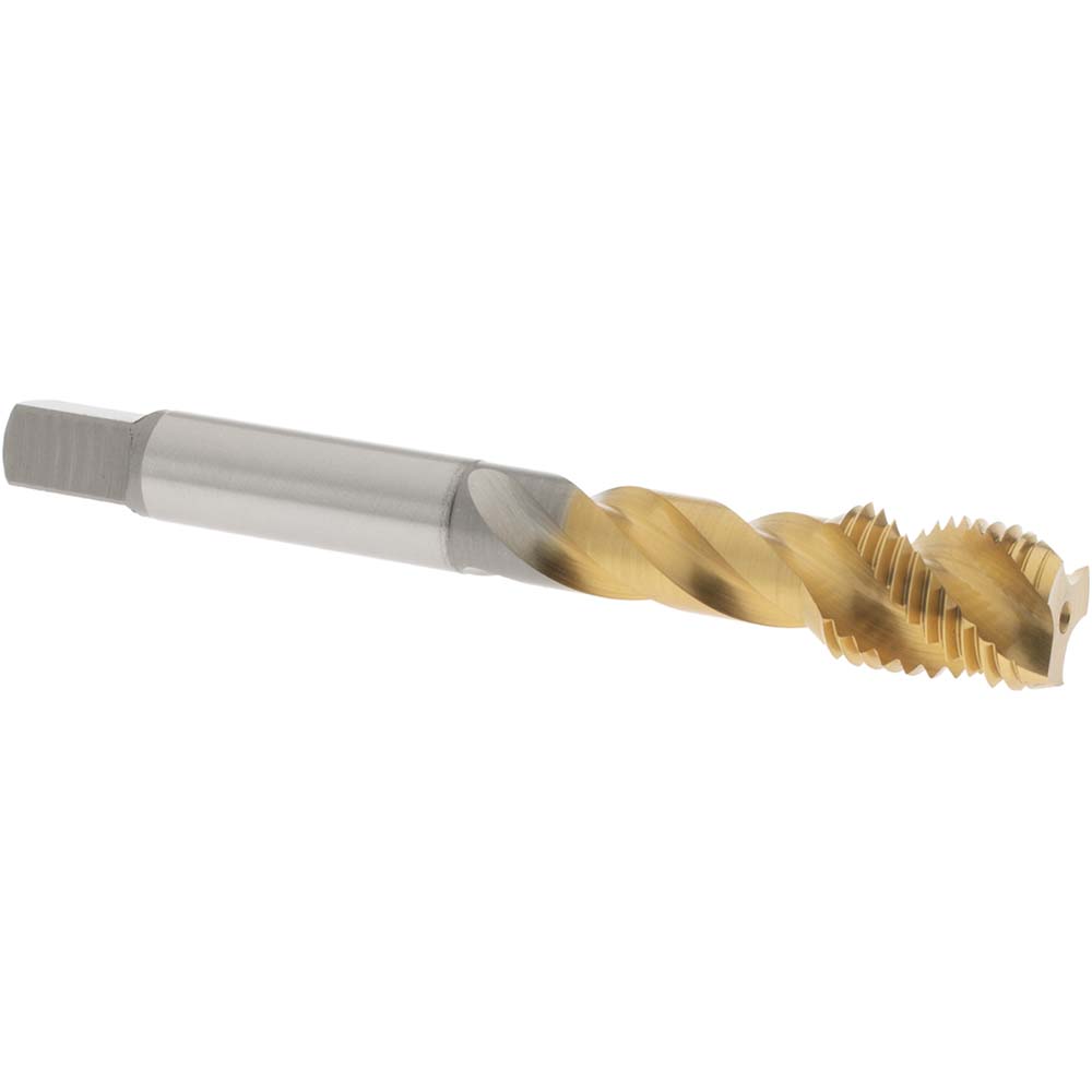 OSG 1733305 Spiral Flute Tap: 7/16-20, UNF, 3 Flute, Modified Bottoming, 3B Class of Fit, Vanadium High Speed Steel, TiN Finish Image