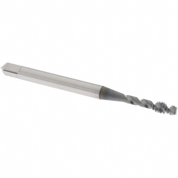 OSG 1763908 Spiral Flute Tap: #4-40, UNC, 2 Flute, Modified Bottoming, 2B Class of Fit, Vanadium High Speed Steel, TICN Finish Image