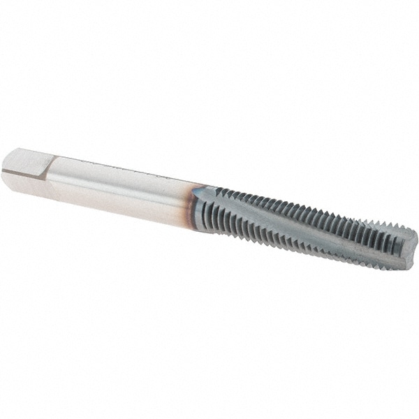 Spiral Flute Tap: 1/4-28 UNF, 3 Flutes, Modified Bottoming, 3B Class of Fit, Powdered Metal, TICN Coated