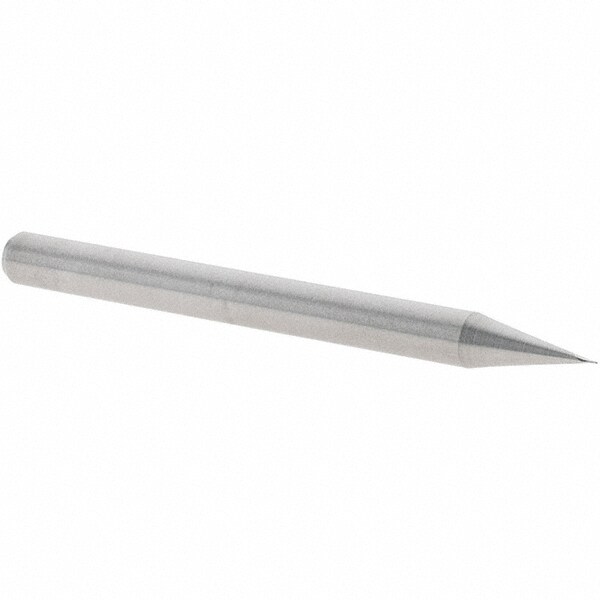 Ball End Mill: 0.006" Dia, 0.009" LOC, 2 Flute, Solid Carbide