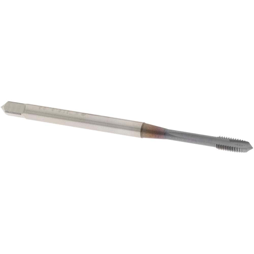 OSG 1111700108 Spiral Point Tap: M3 x 0.5, Metric Coarse, 2 Flutes, Plug, 6H, Vanadium High Speed Steel, TiCN Finish Image