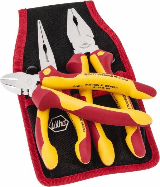 Combination Hand Tool Set: 3 Pc, Insulated Tool Set