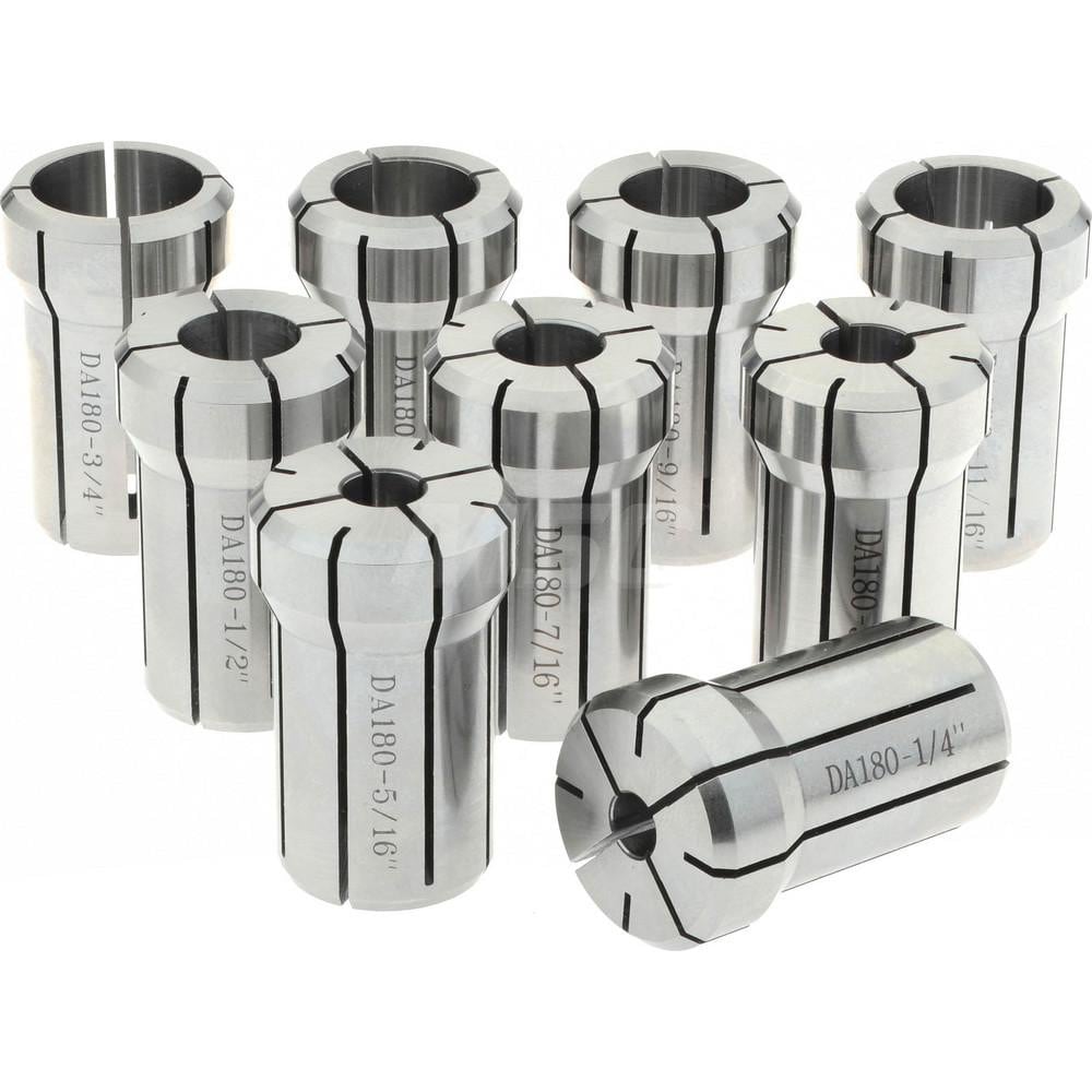 Accupro 784507 Collet Set: 9 Pc, Series DA180, 1/4 to 3/4" Capacity Image