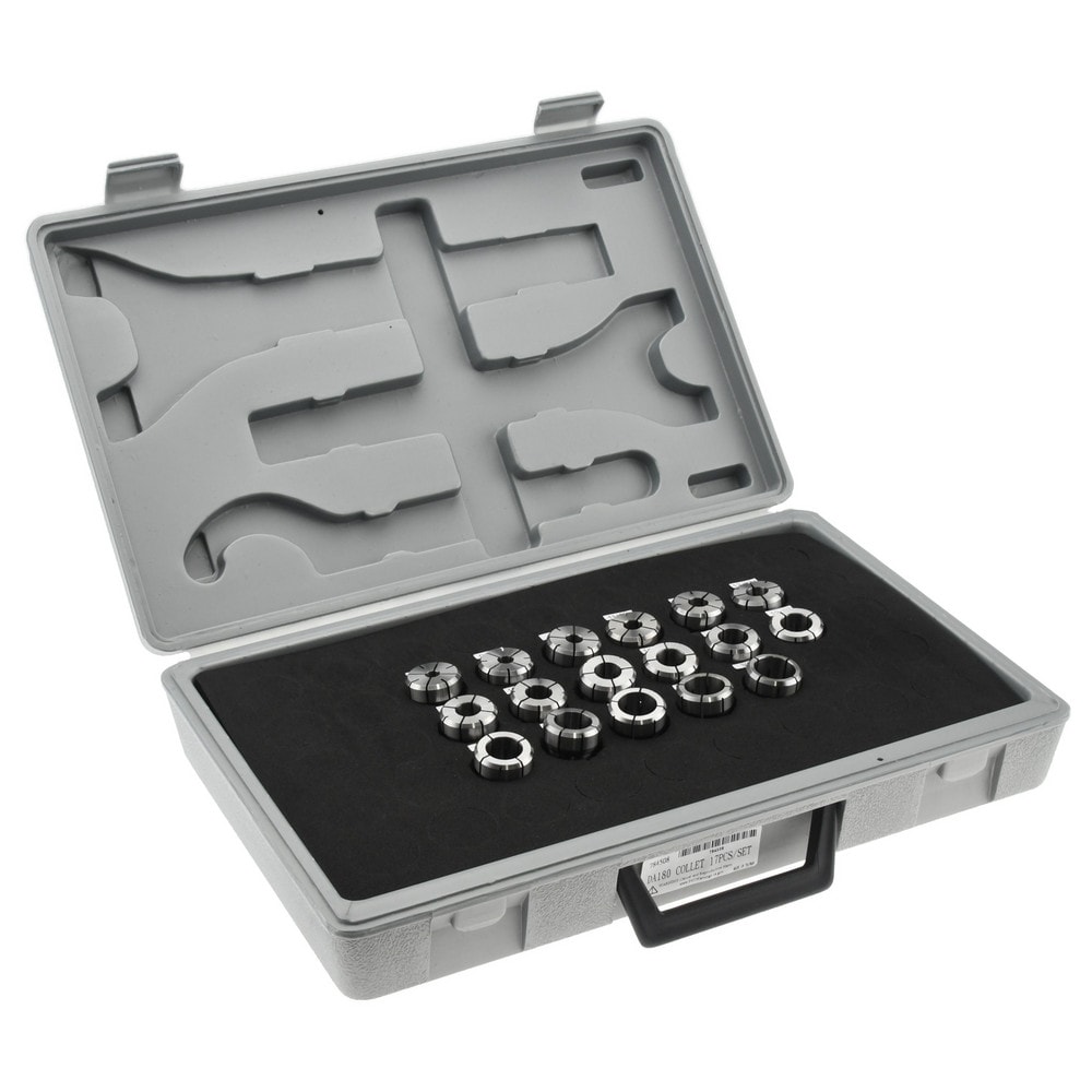Collet Set: 17 Pc, Series DA180, 1/4 to 3/4" Capacity