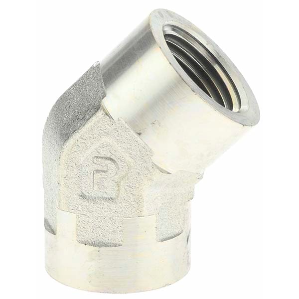 Industrial Pipe 45 ° Female Elbow: 1/2" Female Thread, FNPTF