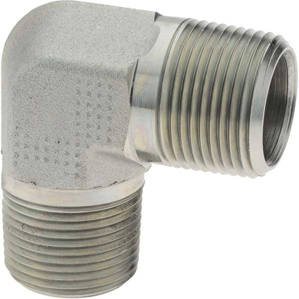 Industrial Pipe 90 ° Male Elbow: 1 x 1" Male Thread, MNPT x MNPT