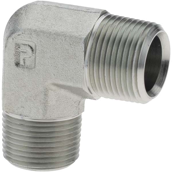 Industrial Pipe 90 ° Male Elbow: 3/4" Male Thread, MNPTF