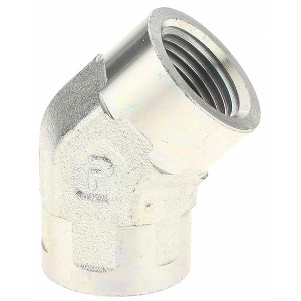 Industrial Pipe 45 ° Female Elbow: 3/8" Female Thread, FNPTF