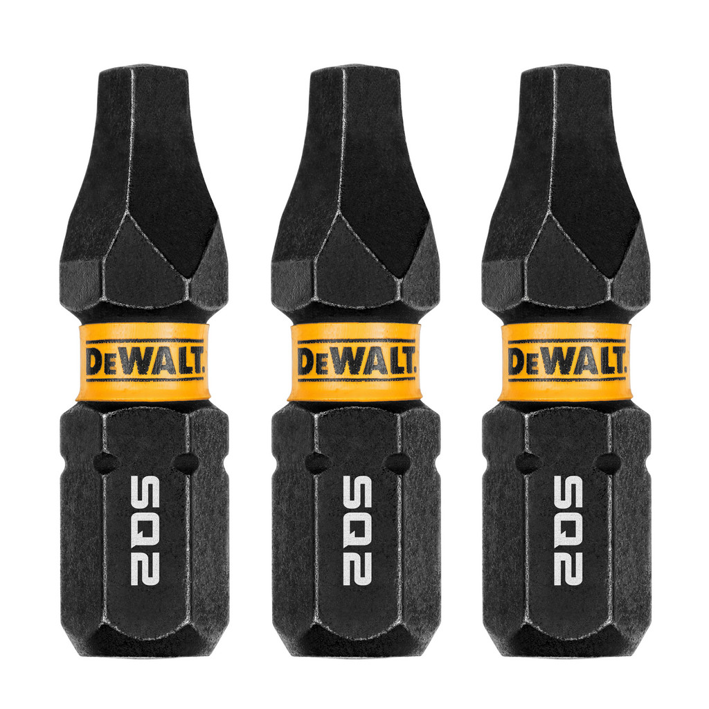 DeWALT Power & Impact Screwdriver Bits & Holders: Square - 1/4" Drive, 1" OAL | Part #DWAF1SQ2IR3
