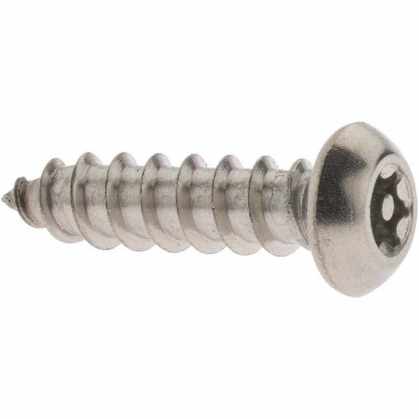 Sheet Metal Screw: #14, Button Head, Pin In Torx