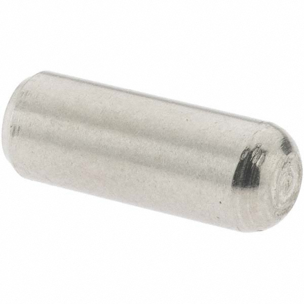 Standard Pull Out Dowel Pin: 3/16 x 1/2", Stainless Steel, Grade 18-8, Bright Finish