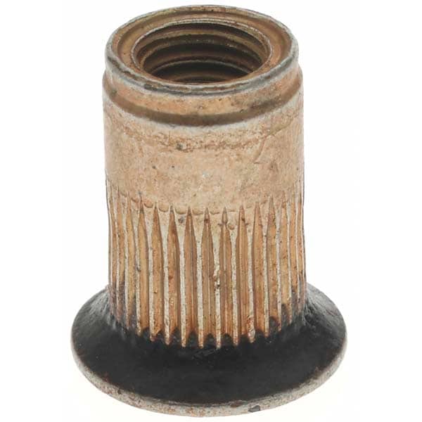M5x0.80, 7.52mm Insert Diam, 12.07mm OAL, Knurled Body Open End Threaded Insert