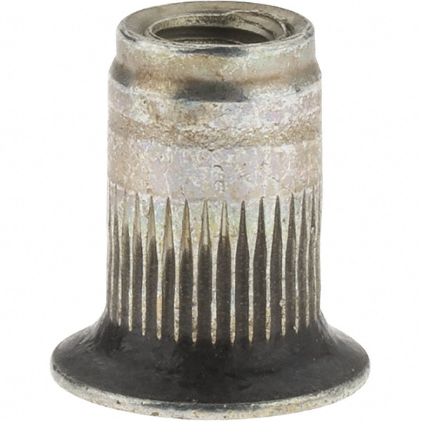 M4x0.70, 6.73mm Insert Diam, 10.67mm OAL, Knurled Body Open End Threaded Insert