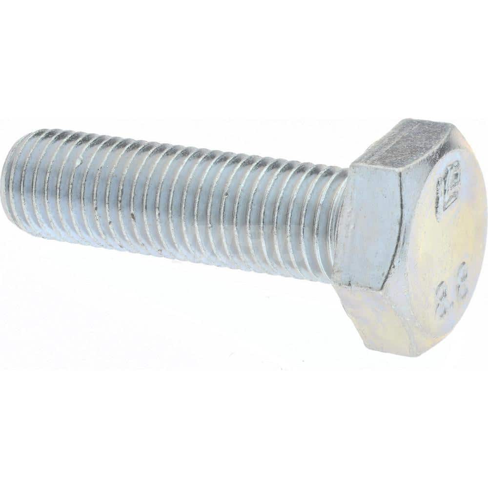 Value Collection Hex Head Cap Screw: M10 x 1.25 x 35 mm, Grade 8.8 Steel,  Zinc-Plated 70928122 MSC Industrial Supply