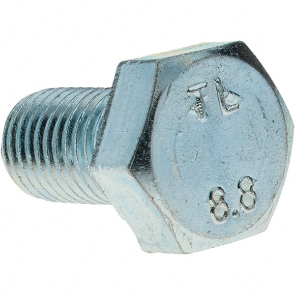 Value Collection Hex Head Cap Screw: M12 x 1.50 x 20 mm, Grade 8.8 Steel,  Zinc-Plated 70928221 MSC Industrial Supply
