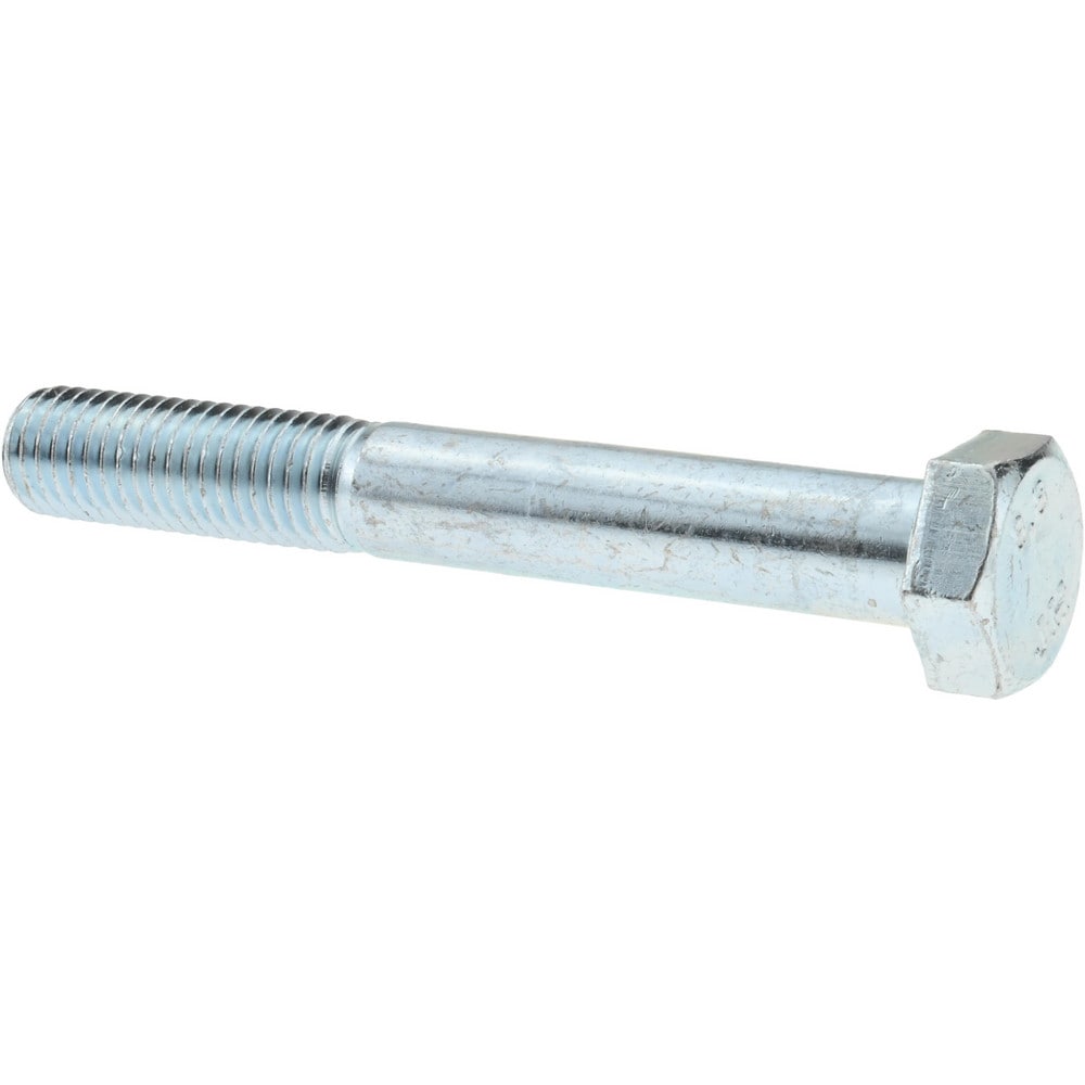 Hex Head Cap Screw: M12 x 1.75 x 90 mm, Grade 8.8 Steel, Zinc-Plated