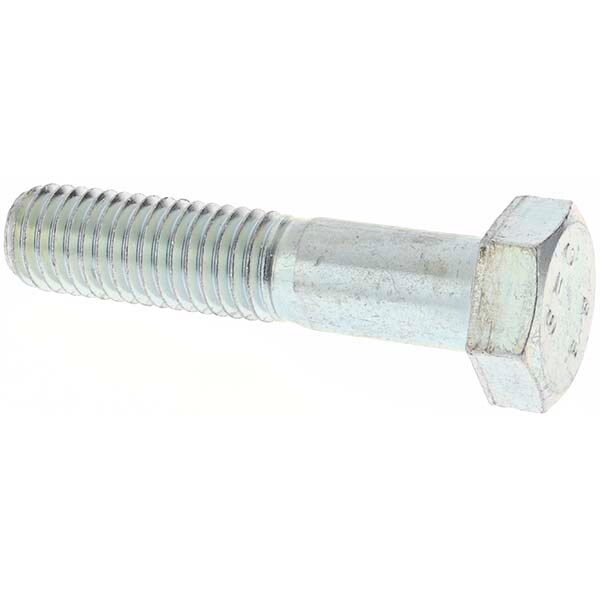 Hex Head Cap Screw: M12 x 1.75 x 55 mm, Grade 8.8 Steel, Zinc-Plated