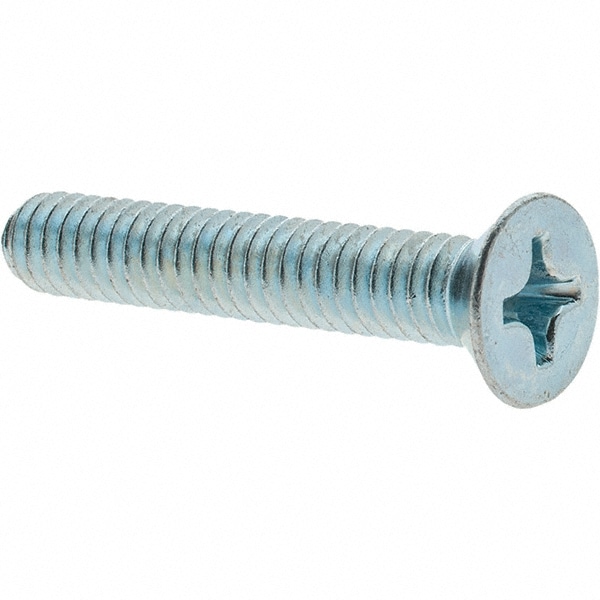 Machine Screw: 1/4-20 x 1-1/2" OAL, Flat Head, Phillips