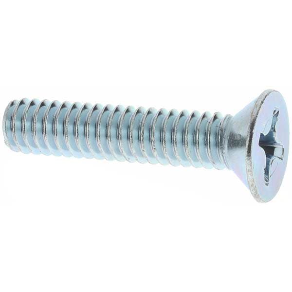 Machine Screw: 1/4-20 x 1-1/4", Flat Head, Phillips