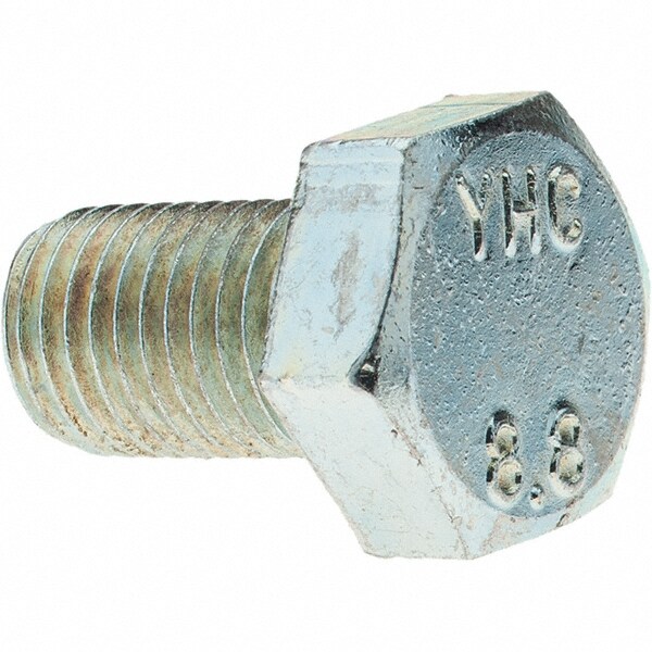 Value Collection Hex Head Cap Screw: M12 x 1.50 x 20 mm, Grade 8.8 Steel,  Zinc-Plated 70929591 MSC Industrial Supply