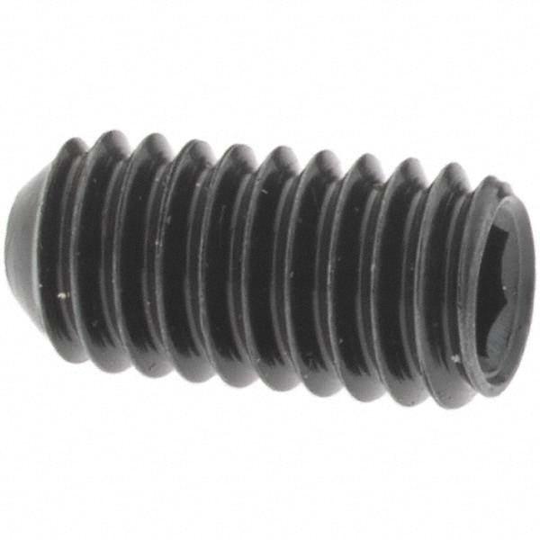 Set Screw: M4 x 0.70 x 8 mm, Cup Point, Alloy Steel, Grade 14.9 (45H)
