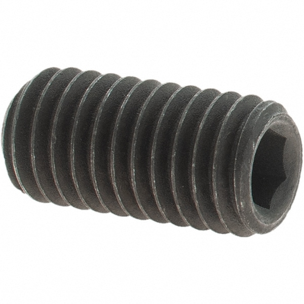 Set Screw: M8 x 1.25 x 16 mm, Cup Point, Alloy Steel, Grade 14.9 (45H)