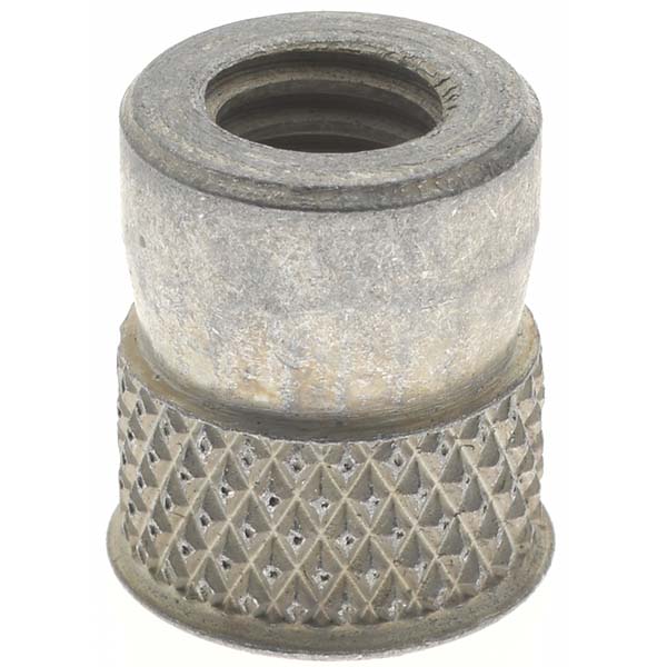 5/16-18 UNC Steel Flush Press Fit Threaded Insert - 0.615" OAL, 0.528" Insert Dia, 17/32" Hole Dia, 17/32" Drill