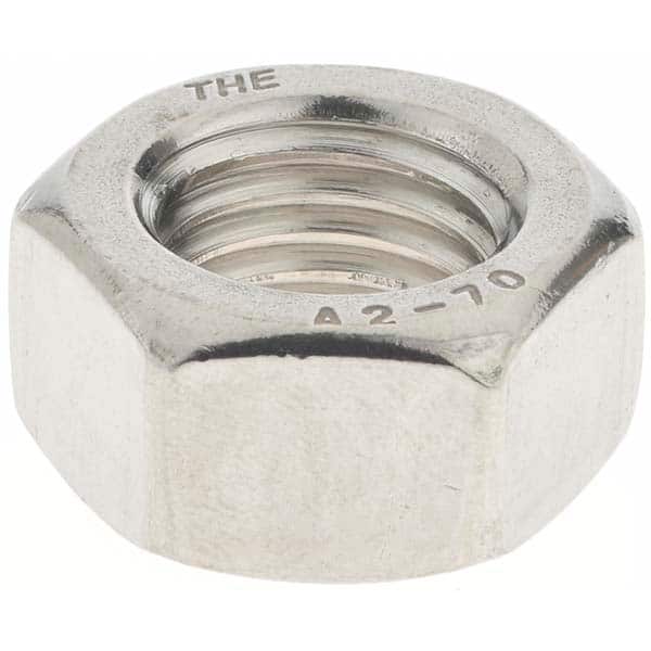 Qty 50 10-32 Jam Hex Nuts Stainless Steel 18-8 Nylon Locking 
