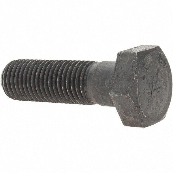 Hex Head Bolt: 1-8, 3-1/2" Length Under Head, Alloy Steel, Grade B7