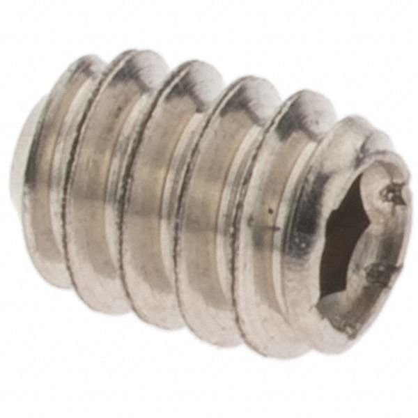 Set Screw: #6-32 x 3/16", Cup Point, Stainless Steel, Grade 316