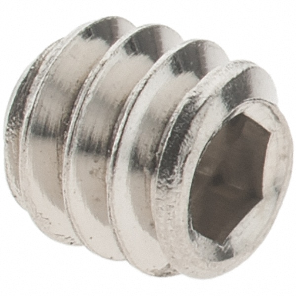 Set Screw: #10-24 x 3/16", Cup Point, Stainless Steel, Grade 316