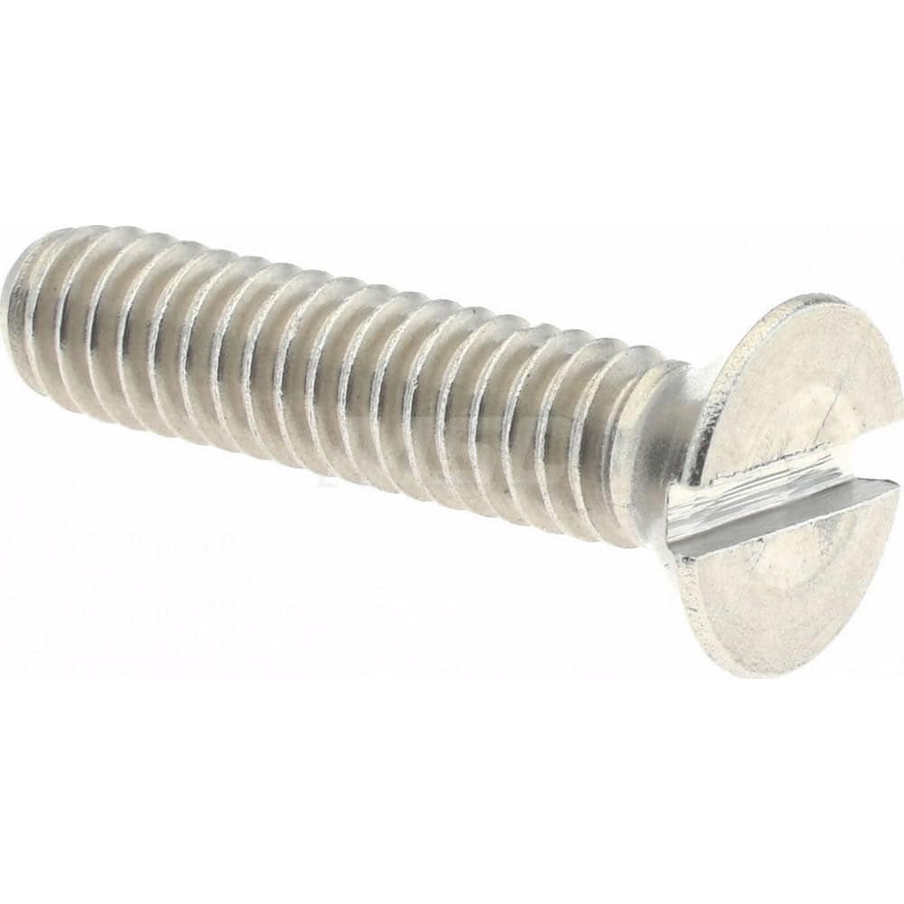 Machine Screw: #8-32 x 3/4" OAL, Flat Head, Slotted