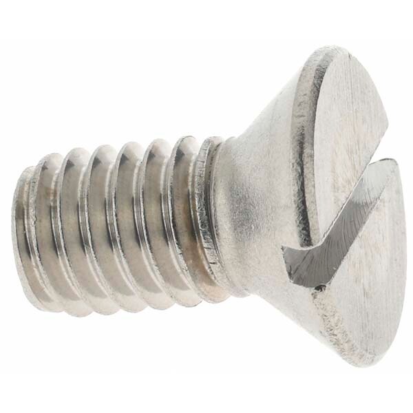 Machine Screw: 3/8-16 x 3/4" OAL, Flat Head, Slotted