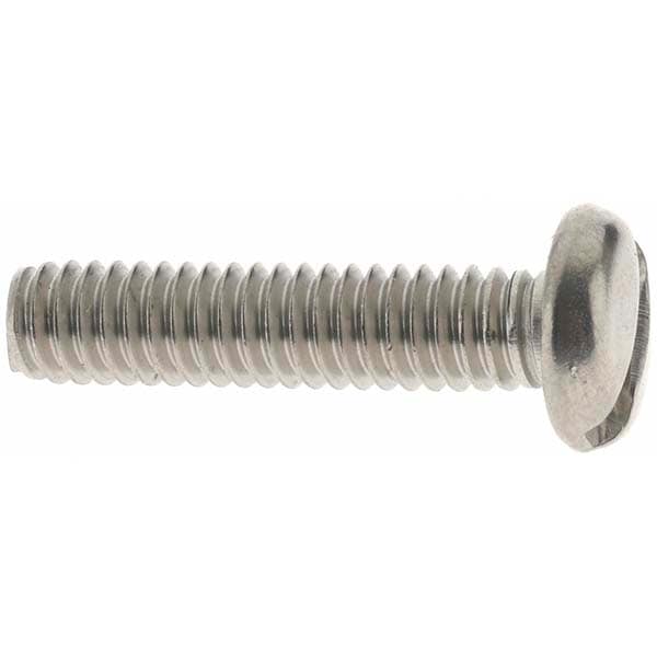 Machine Screw: #8-32 x 3/4" Length Under Head, Pan Head, Slotted