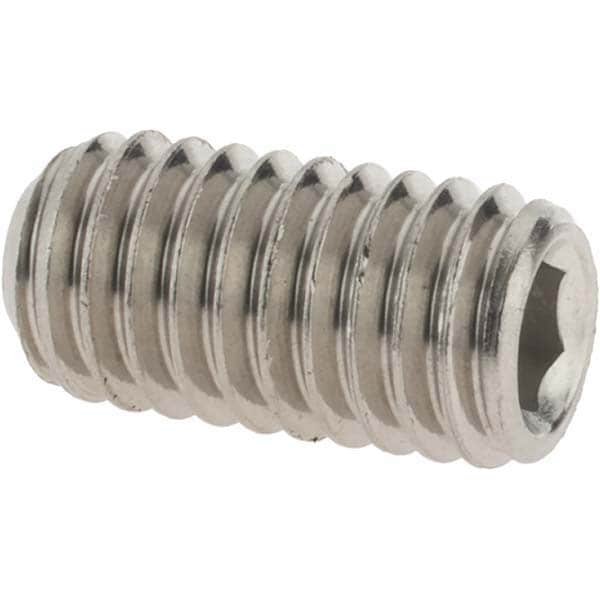 Set Screw: 3/8-16 x 3/4", Cup Point, Stainless Steel, Grade 18-8